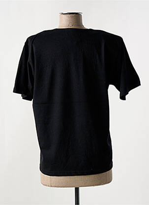 Tricou guler în v mâneci scurte negru ALOHA femeie