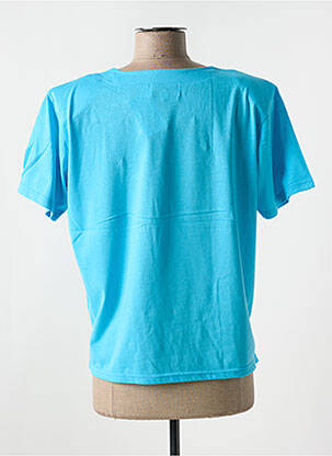 Tricou elasticitate mâneci scurte albastru ALOHA femeie