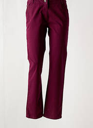 Pantalon drept închidere cu fermoar sub clapetă cu nasturi violet JAC JAC femme