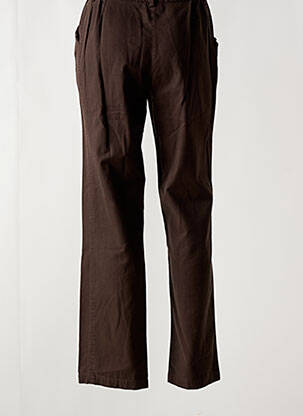 Pantalon drept închidere cu fermoar sub clapetă cu nasturi maro JAC JAC femme