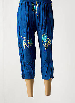 Pantalon trei sferturi croială dreaptă albastru GARUDA GARUZO femeie