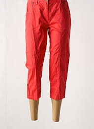 Pantalon trei sferturi croială dreaptă roșu JAC JAC femme