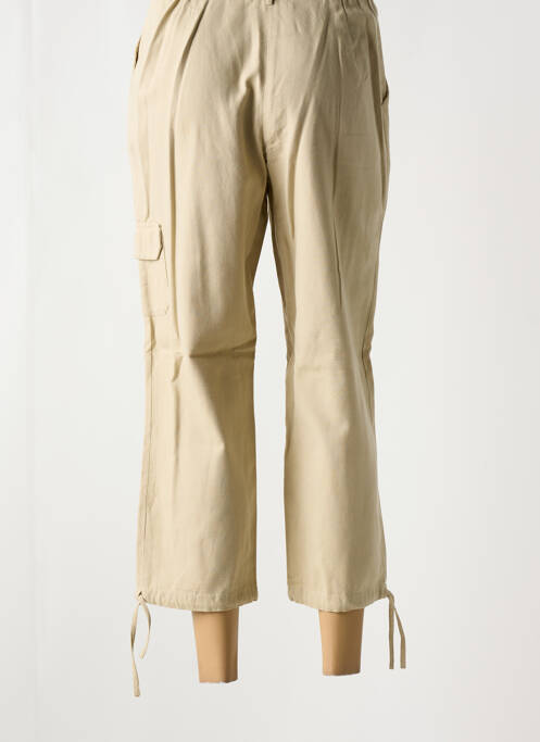 Pantalon trei sferturi croială dreaptă bej JAC JAC femme