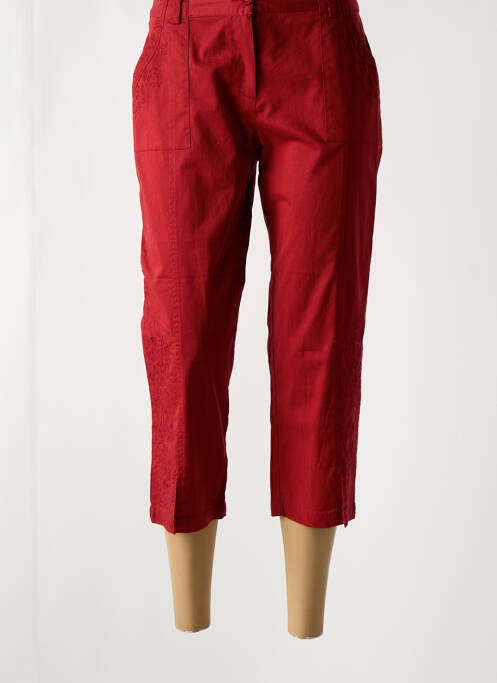 Pantalon trei sferturi croială dreaptă roșu JAC JAC femme