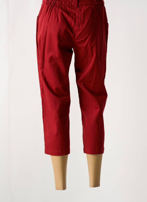 Pantalon trei sferturi croială dreaptă roșu JAC JAC femme