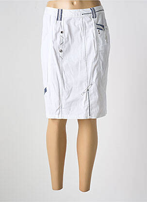 Fustă midi alb LES MARINS DE JAC JAC femeie