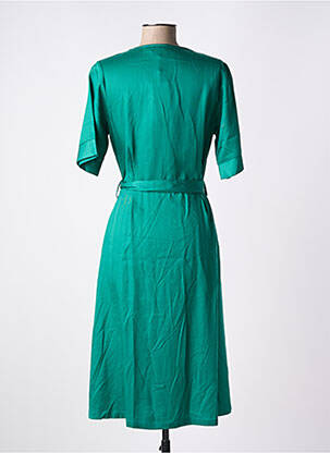 Rochie midi mâneci scurte mâneci scurte verde ZILCH femeie