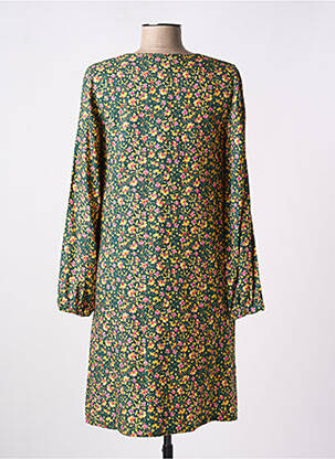 Rochie midi imprimeu floral mâneci lungi verde LA FIANCÉE femeie