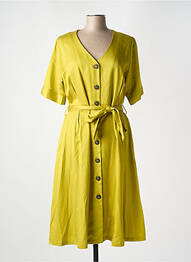 Rochie midi mâneci scurte mâneci scurte verde ZILCH femme