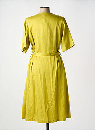 Rochie midi mâneci scurte mâneci scurte verde ZILCH femeie