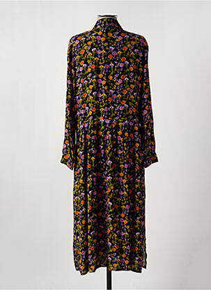 Rochie midi imprimeu floral mâneci lungi negru SUZIE WINKLE femeie