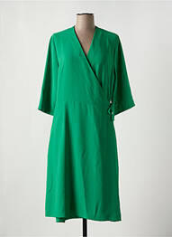 Rochie midi mâneci 3/4 mâneci 3/4 verde TOUPY femeie