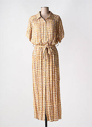 Rochie lungă galben GRACE & MILA femeie