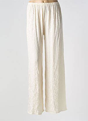 Pantalon larg bej GRACE & MILA femeie