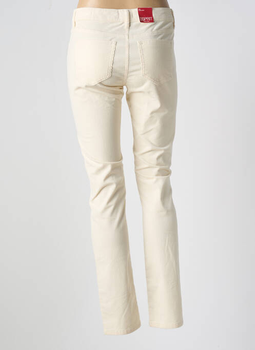 Pantalon slim bej ESPRIT femeie