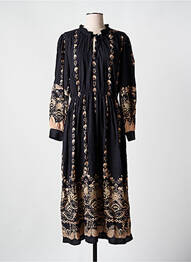 Rochie lungă mâneci lungi mâneci lungi negru WHITE STUFF femeie
