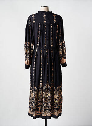 Rochie lungă mâneci lungi mâneci lungi negru WHITE STUFF femeie