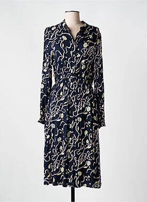 Rochie midi imprimeu floral mâneci lungi albastru SCOTCH & SODA femeie