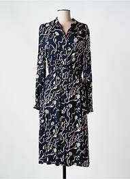 Rochie midi imprimeu floral mâneci lungi albastru SCOTCH & SODA femme