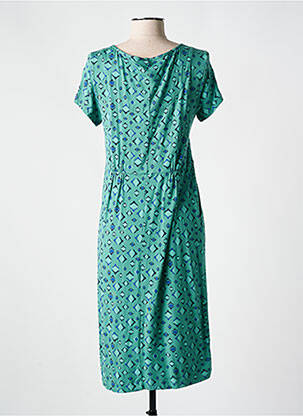Rochie midi mâneci scurte mâneci scurte verde WHITE STUFF femeie
