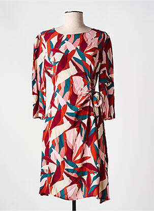 Rochie midi mâneci 3/4 mâneci 3/4 portocalie GRACE & MILA femeie
