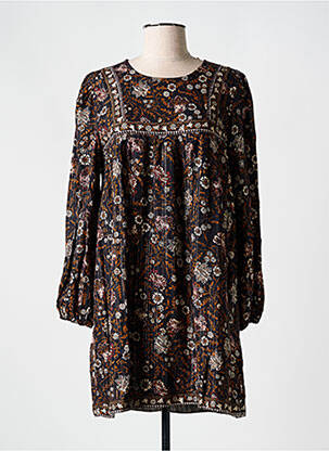 Rochie scurtă croială evazată mâneci lungi negru GRACE & MILA femeie