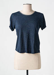 Tricou elasticitate mâneci scurte albastru #144894 femme