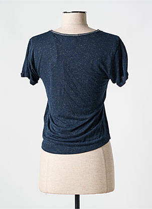 Tricou elasticitate mâneci scurte albastru #144894 femeie