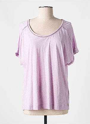 Tricou croială dreaptă mâneci scurte violet SCOTCH & SODA femeie