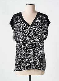Tricou imprimeu fantezie mâneci scurte negru ESPRIT femme