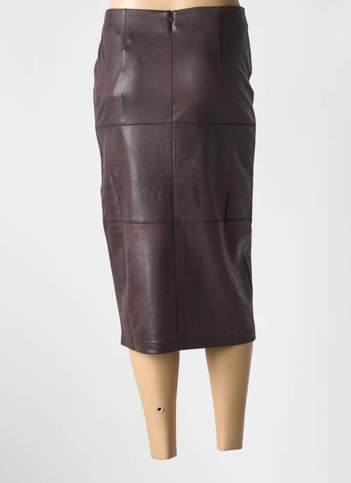 Fustă midi maro EVA KAYAN femeie