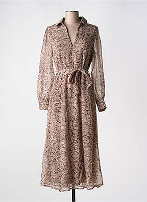 Rochie lungă maro GRACE & MILA femeie