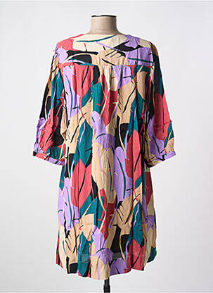 Rochie scurtă mâneci 3/4 mâneci 3/4 bej GRACE & MILA femeie