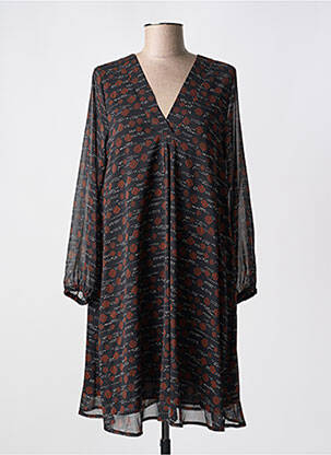 Rochie scurtă croială fluidă mâneci lungi negru RUE DES ABBESSES femeie