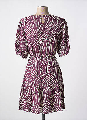 Rochie scurtă mâneci scurte mâneci scurte violet GRACE & MILA femeie