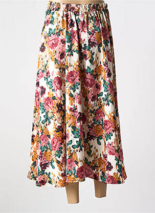 Fustă midi croială evazată bej VINTAGE LOVE femeie