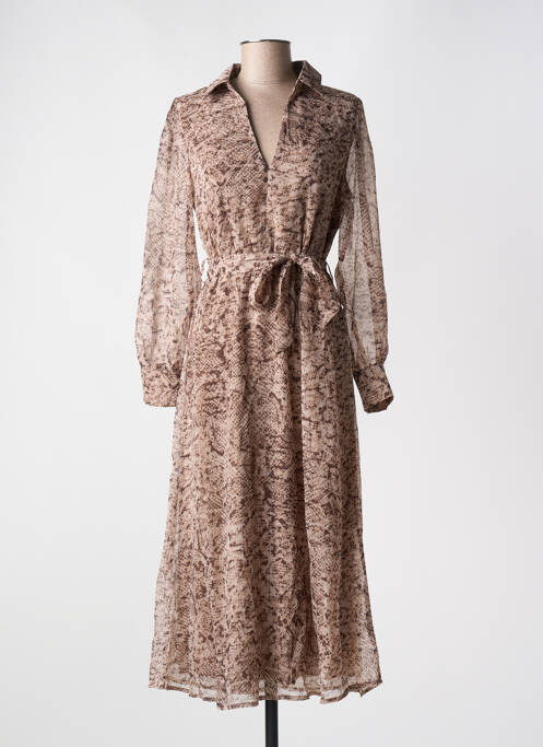 Rochie lungă maro GRACE & MILA femeie