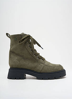 Botine/ghete toc mic toc de 4 la 6 cm verde VANESSA WU femeie