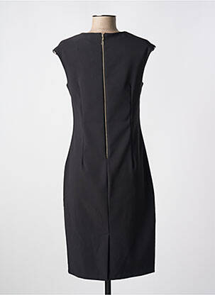 Rochie midi imprimeu fantezie mâneci scurte negru QUATTRO femeie