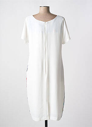 Rochie midi imprimeu fantezie mâneci scurte albastru QUATTRO femeie
