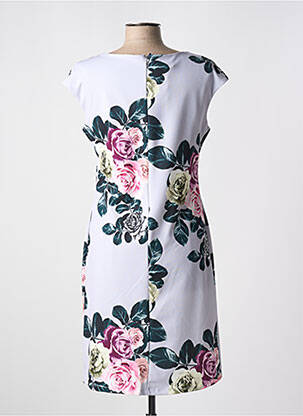 Rochie midi imprimeu floral mâneci scurte gri QUATTRO femeie