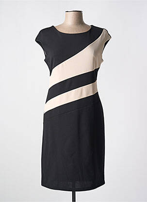 Rochie midi țesătură crep mâneci scurte negru QUATTRO femeie