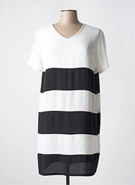 Rochie scurtă mâneci scurte mâneci scurte alb QUATTRO femme