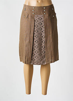 Fustă midi maro QUATTRO femeie