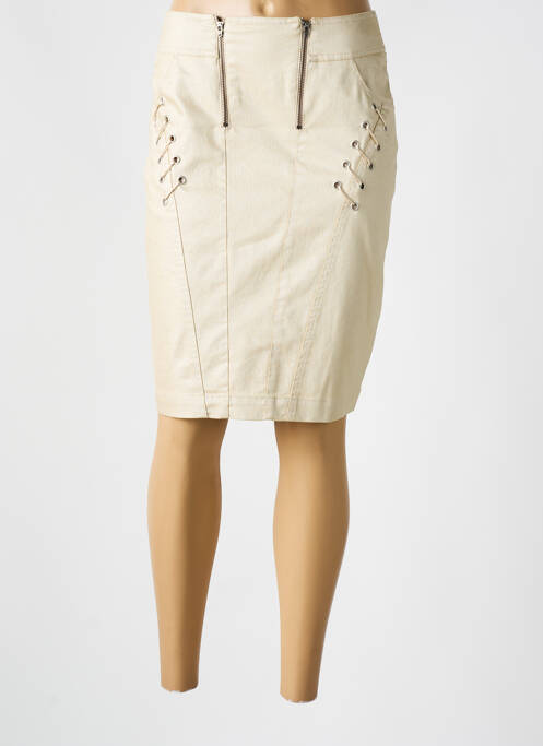 Fustă midi bej QUATTRO femeie