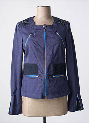 Jachete casual guler rotund albastru QUATTRO femeie
