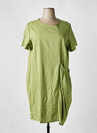 Rochie scurtă mâneci scurte mâneci scurte verde QUATTRO femeie