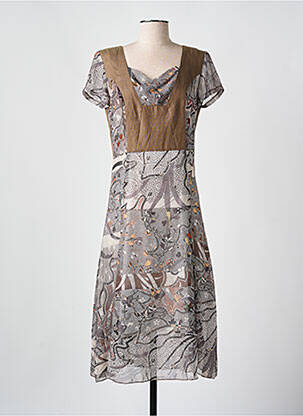 Rochie midi maro QUATTRO femeie