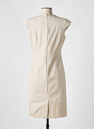 Rochie midi mâneci scurte mâneci scurte bej QUATTRO femeie