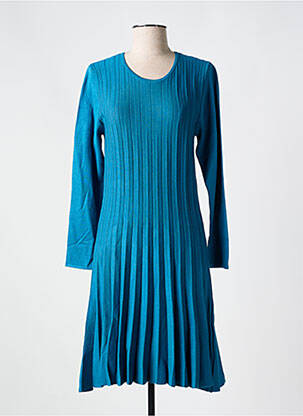Rochie midi mâneci lungi mâneci lungi albastru MD'M femeie